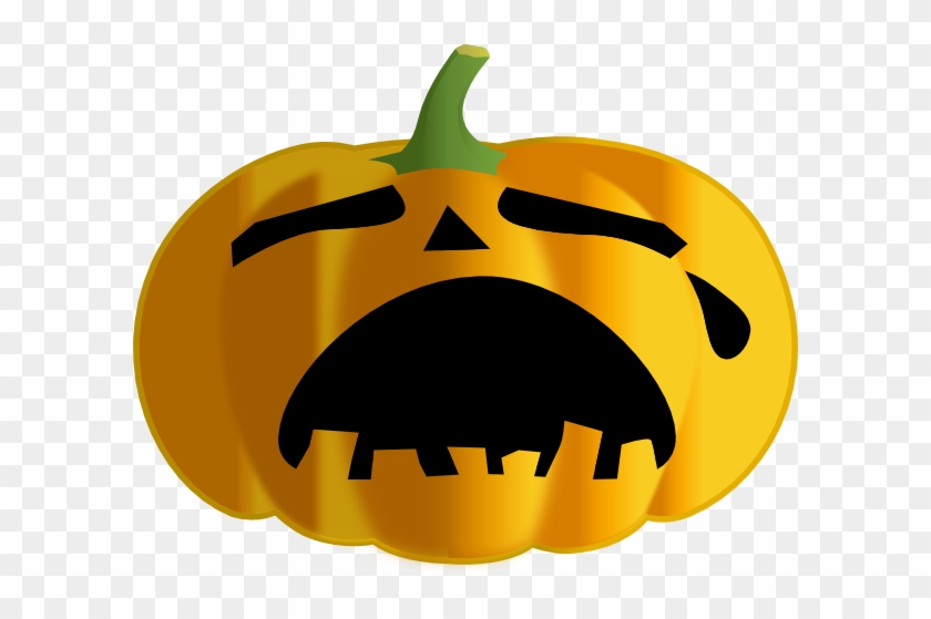 Dark Pumpkin Clip Art - Sad Pumpkin Clipart #193144