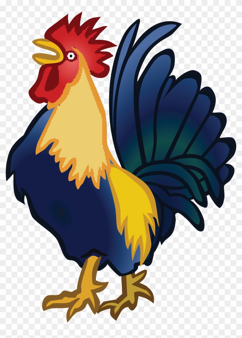 Free Clipart Of A Rooster - Animated Farm Chicken Png #193163