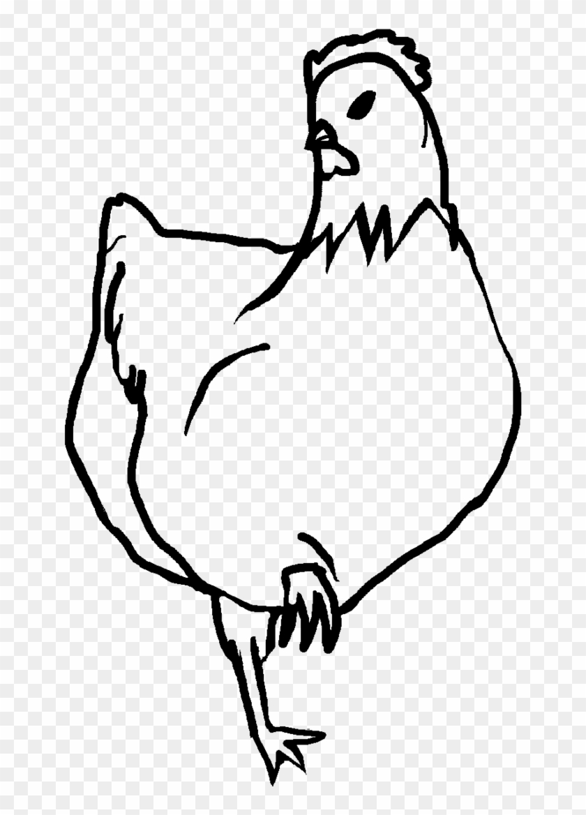 Chicken Lineart By Ipaddoodler On Clipart Library - Chicken Lineart #193261