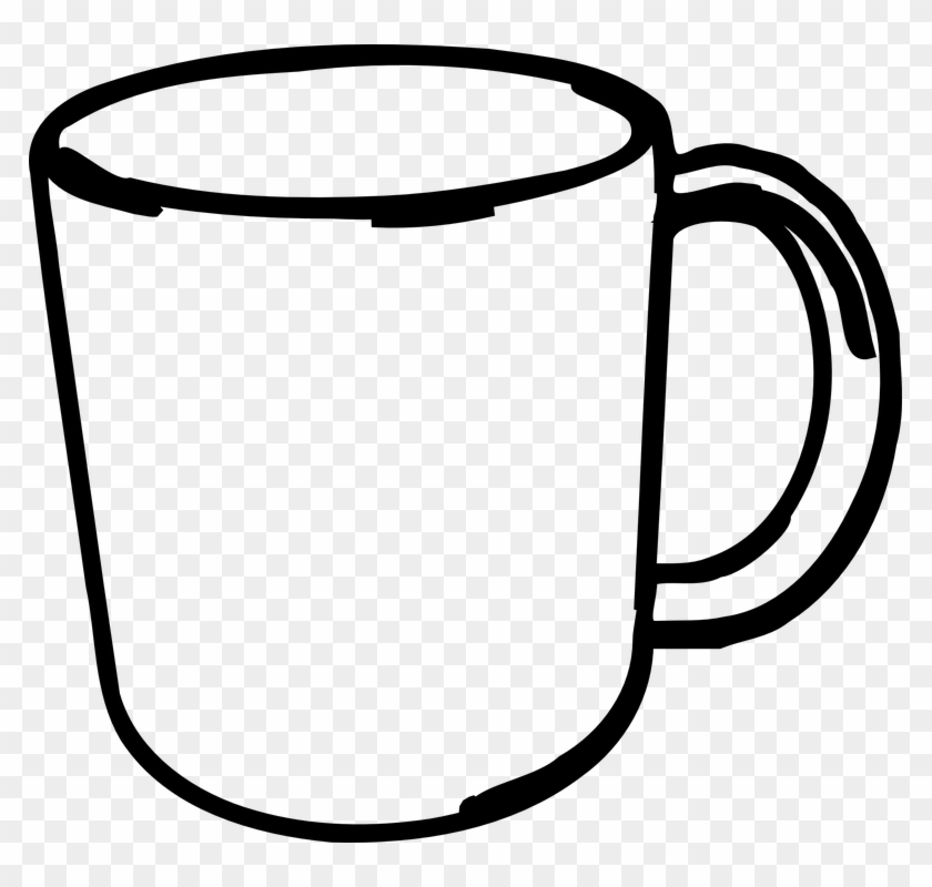 Cup Clipart Black And White - Mug Clipart Black And White #193419