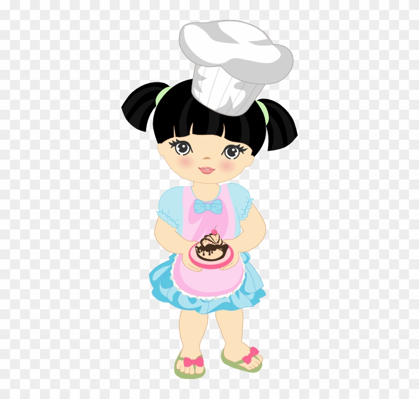 Food Clipart, Girl Clipart, Pastry Chef, Art Girl, - Desenho Chef De Cozinha Menina Png #193466