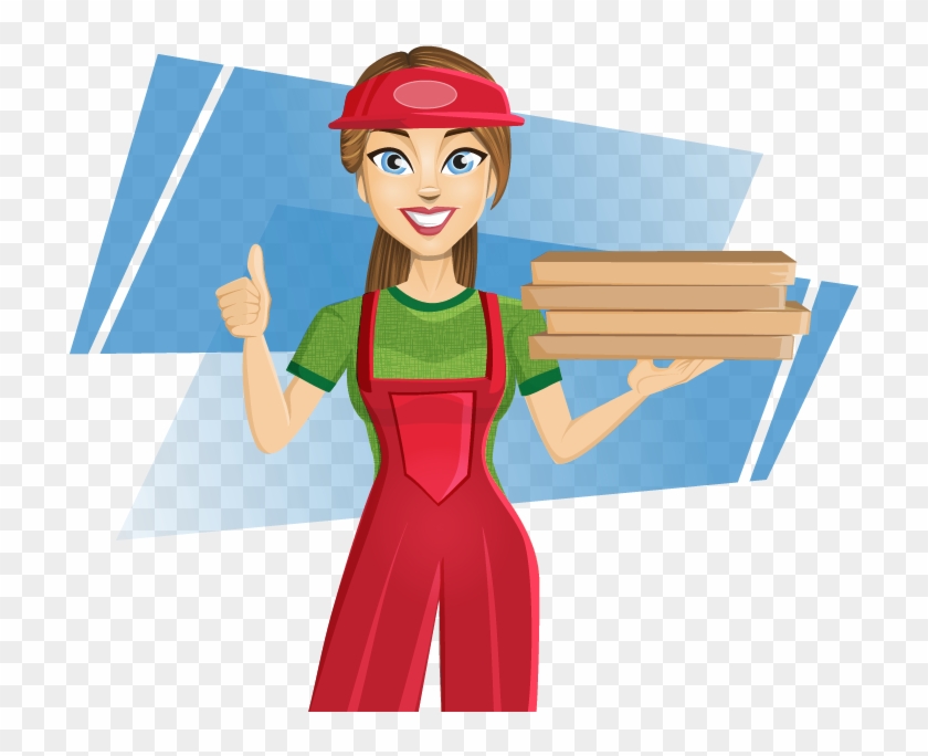 Girl Engineer Clipart - Pizza Delivery Girl Clipart #193561