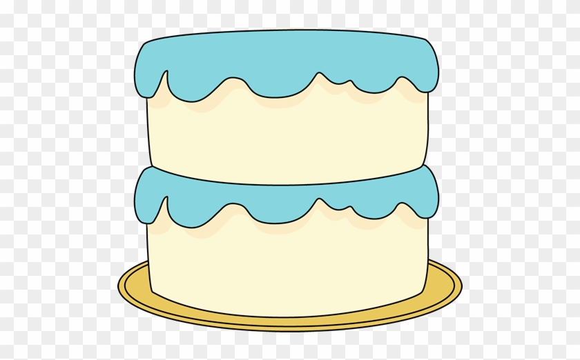 White Cake With Blue Frosting - Mycutegraphics Cake #193724