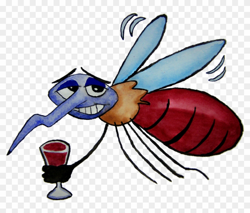 Mosquitoes - Adamsart - Drunk Mosquito Cartoon #193772