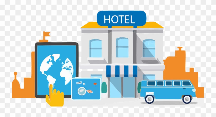 Hotel Clipart Hotel Reservation - Hotel Cartoon Png - Free Transparent PNG  Clipart Images Download