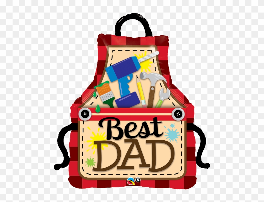 Best Dad Apron Large Foil Balloon 1pc - Fathers Day Balloon Decoration #193901