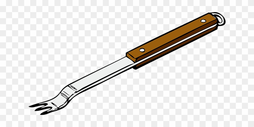 Barbecue Fork, Grill, Meal, Grilled - Bbq Tongs Clip Art #193945
