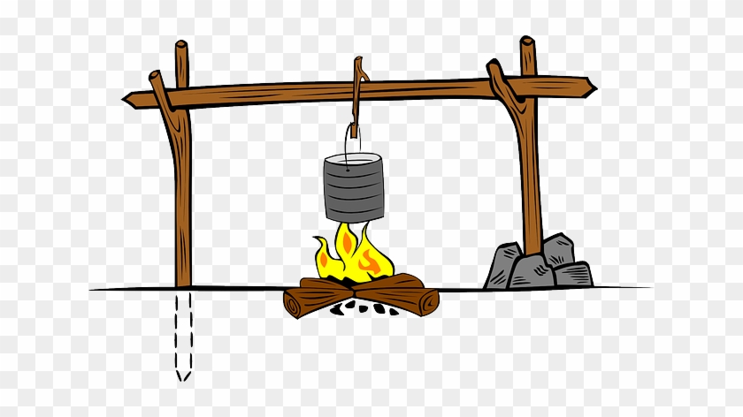 Campfire Cooking Crane - Cooking On Fire Clipart #193969