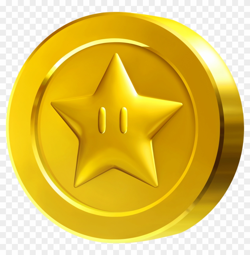 Super Mario Star Coins Clipart Free - Mario Star Coin #194109