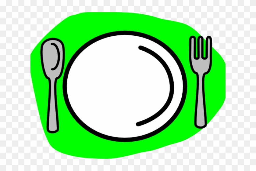 Knife Clipart Cute - Plate And Spoon And Fork #194153