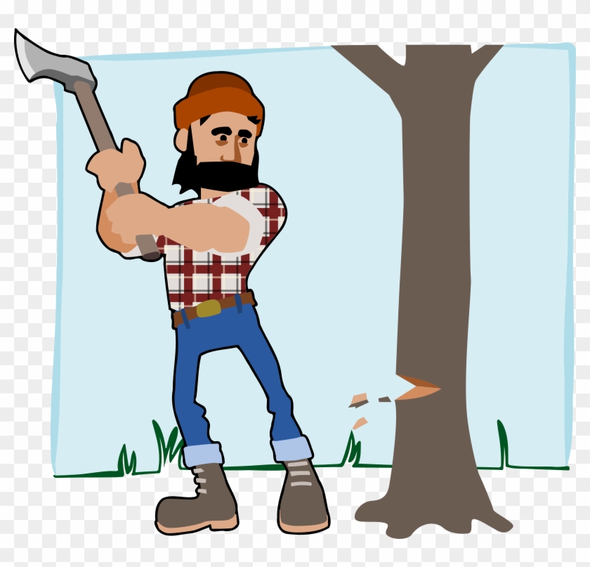 Lumberjack Cliparts - Tree Cutting Clip Art #194182