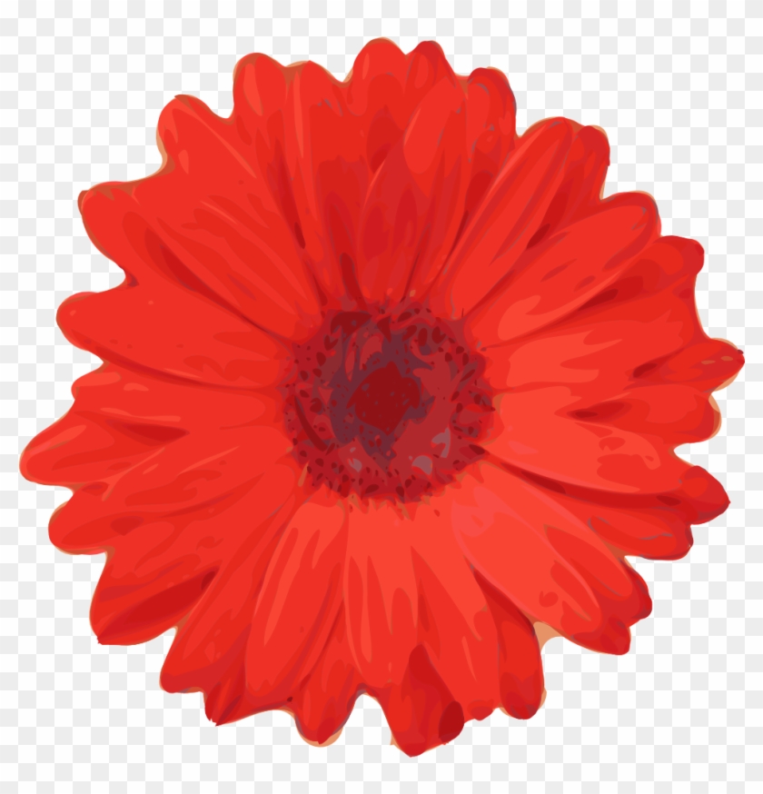 Free Vector Red Flower Pedals Clip Art - Real Flowers Clip Art #194240