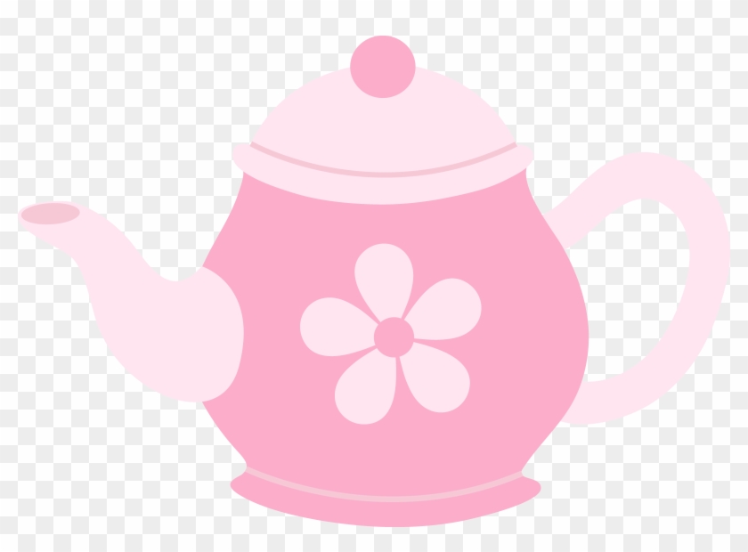 Pink Teapot With Flower - Pink Tea Pot Clip Art #194311