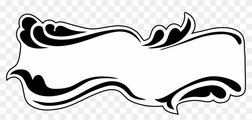 Flourish Sign Black And White - Sign Png #194316