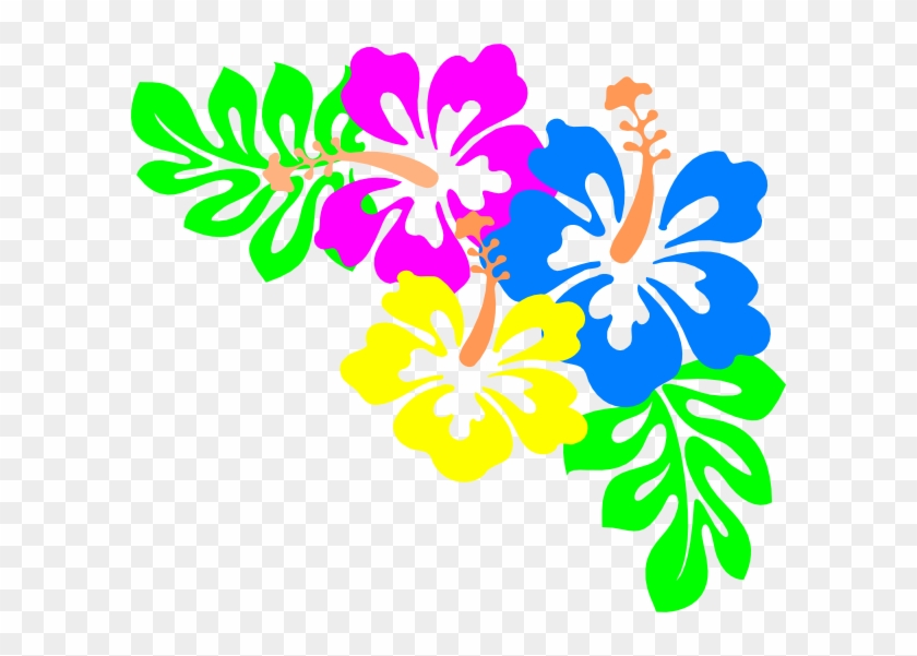 Hibiscus Clip Art - Hawaiian Flowers Border Png #194389