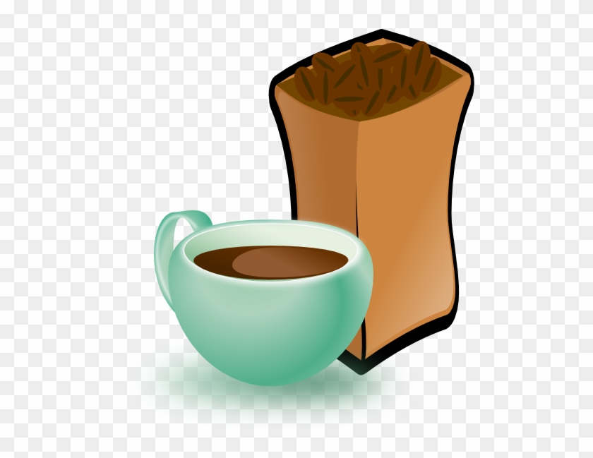 Clipart Cup Of Coffee With - Coffee Beans Clip Art #194453