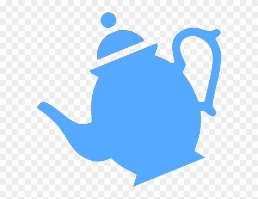 Teapot Pouring Clip Art - Tea Pot Clip Art Blue #194562