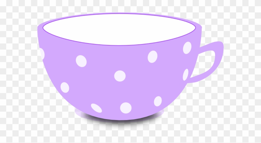 Purple And White Clip Art At Clker - Cute Tea Cup Clipart #194637