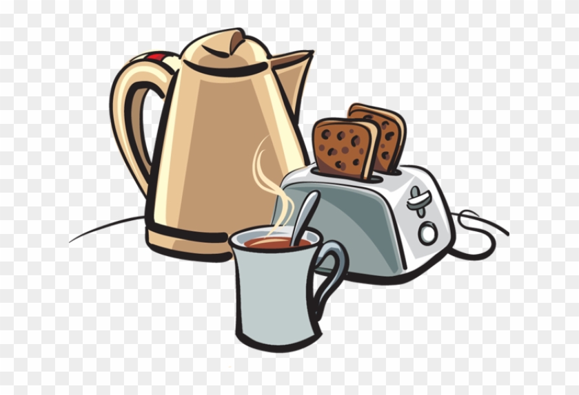 Danish Clipart Coffee And - Coffee And Toast Cartoon #194651