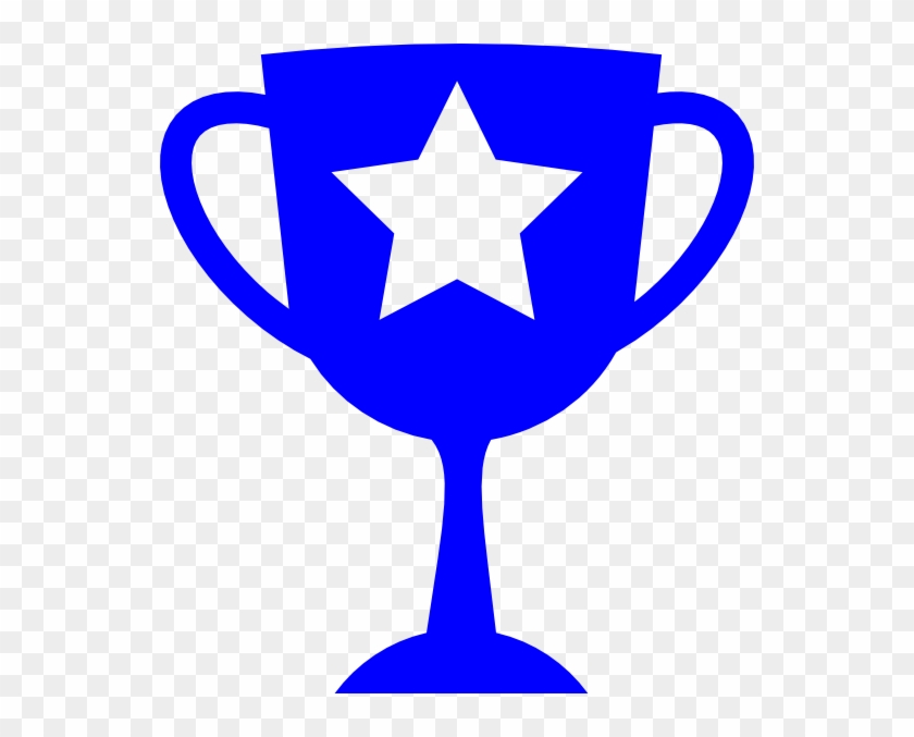 Blue Trophy Clip Art At Clker - Champion Icon Png #194704