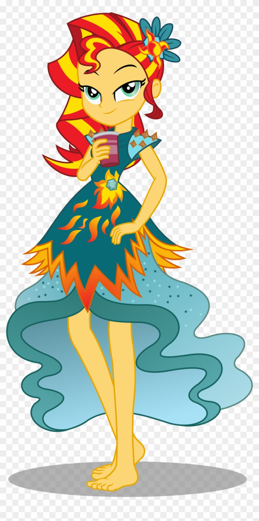 Seahawk270, Barefoot, Beverage, Clothes, Crystal Gala, - Equestria Girls Legend Of Everfree Sunset Shimmer #194757