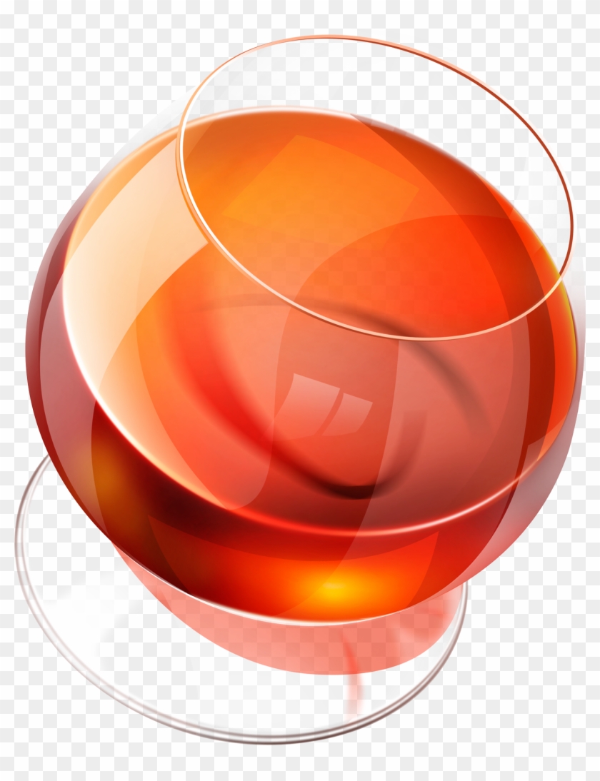 Glass Png Image - Cognac Vector Transparent #194888