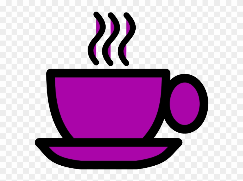 Purple Tea Cup Clip Art At Clker - Coffee Cup Clipart Png #194957