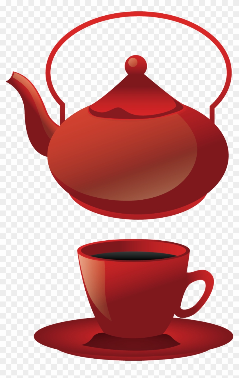 Teapot Coffee Cup Teacup - Xicara Desenho Png Vermelho #194974