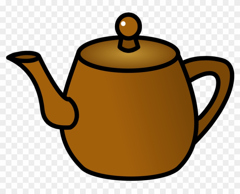 Symbol Drinks Tea - Brown Teapot Clipart #194981