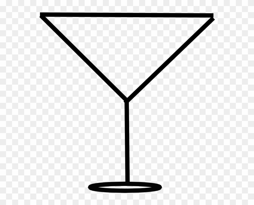 Martini Glass Clipart Outline #195107