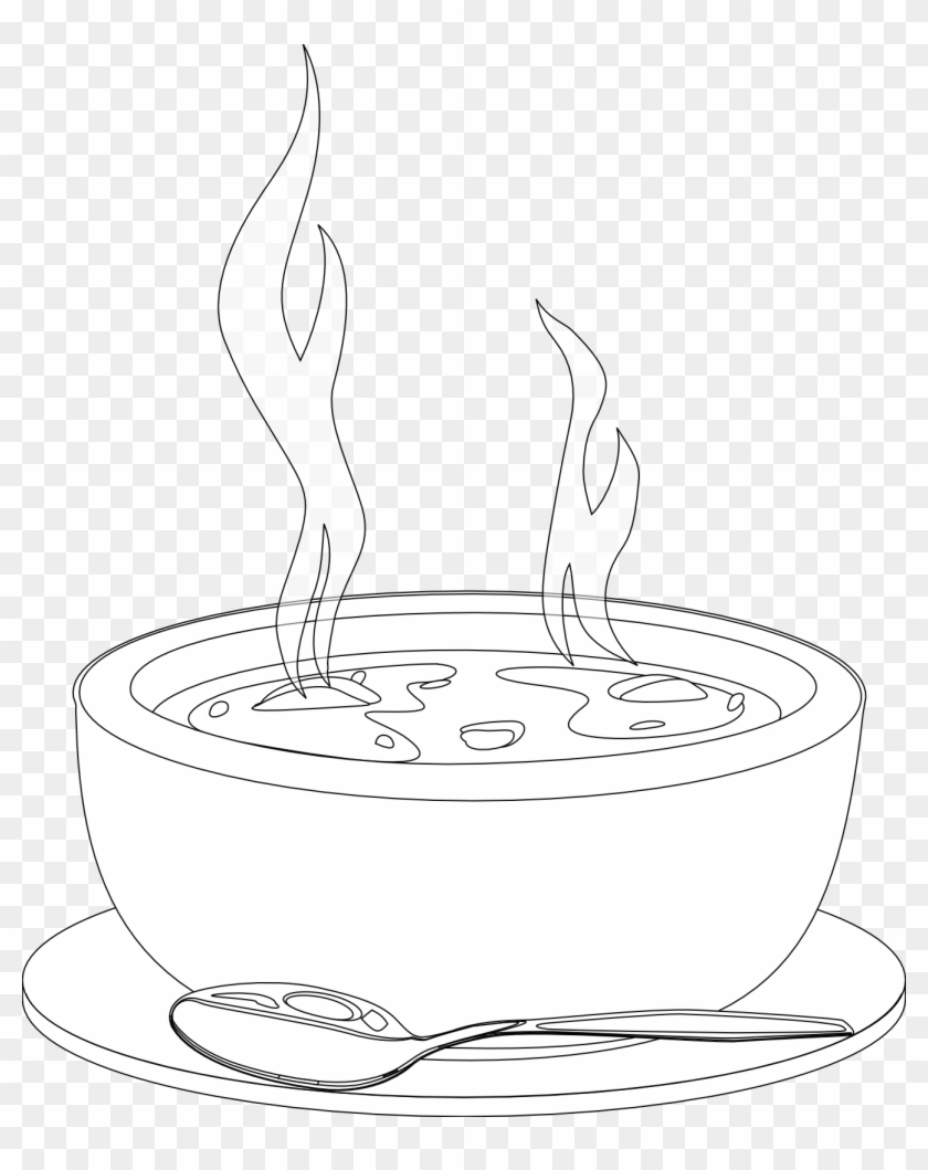 Hot Soup Clipart Black And White - Html #195113