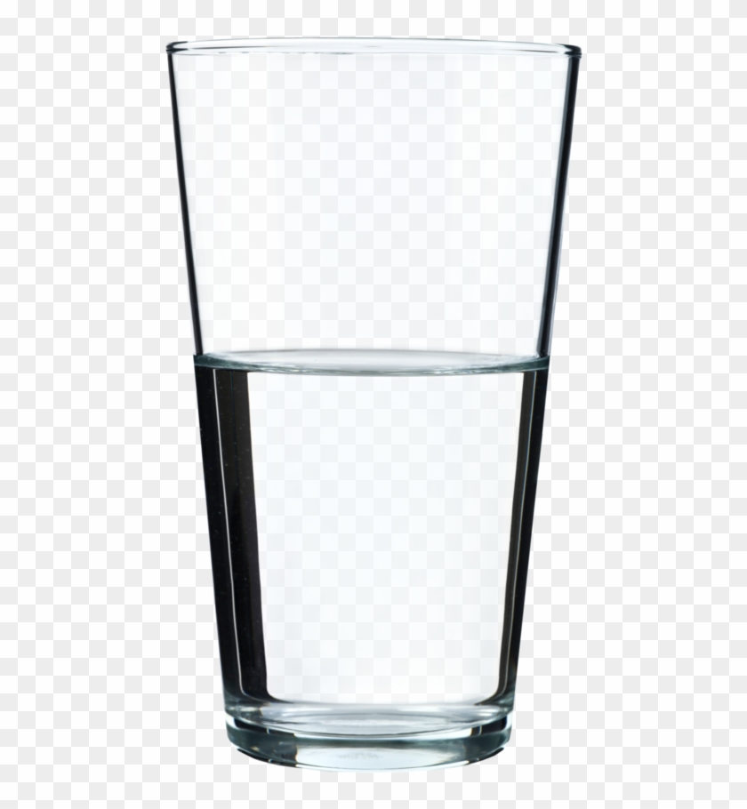 Is The Glass Half Empty Or Half Full Drawing Clip Art - Half Way Full Glass #195134