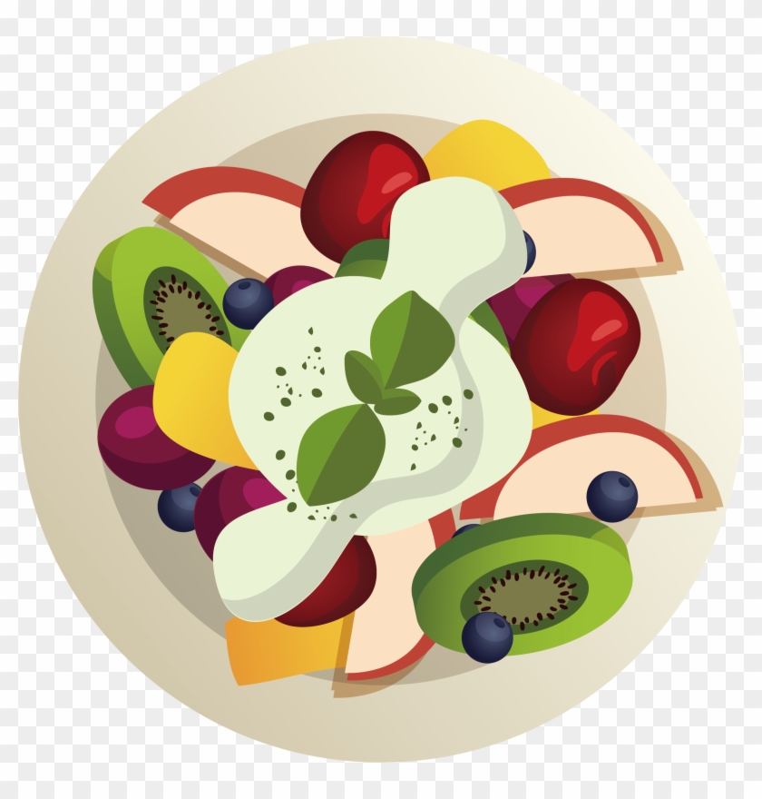 Indian Cuisine Vegetarian Cuisine Veganism Food - Fruit Salad Cartoon Png #195198