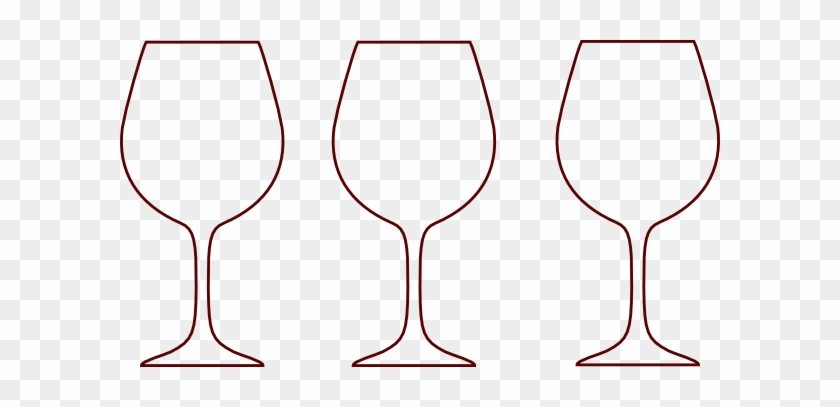 Wine Glass Silhouettes Clip Art - Wine Glass Outline Clip Art #195298