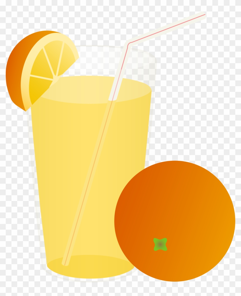 Clipart Apple Juice - Glass Of Orange Juice Clipart #195506