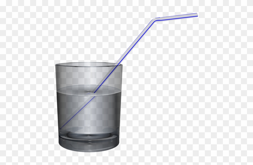 Glass Of Water Water Glass Clipart - Glass Of Water With Straw #195602