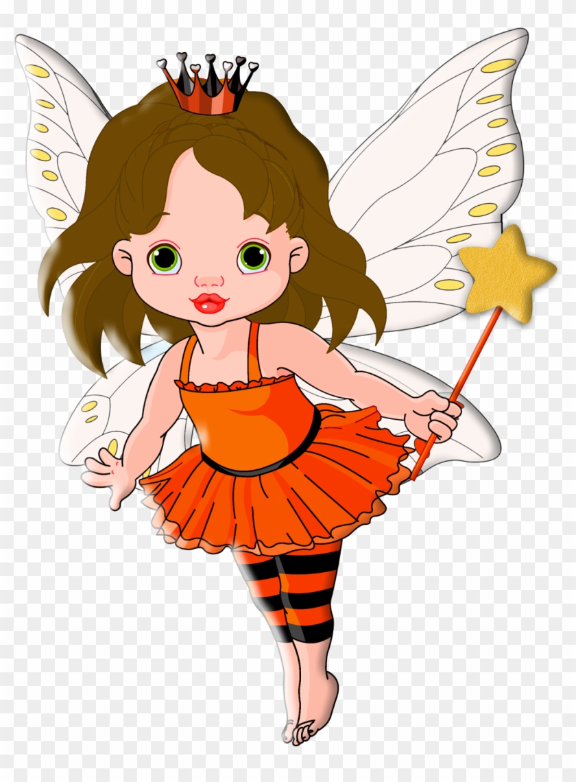 Princess And Fairytale Clipart - Illustration Of Halloween Baby Fairy And He Magnet #195616