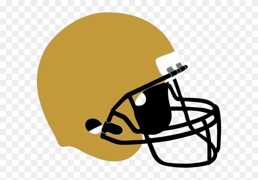 Football Helmet Gold Black Clip Art At Clker - Black And Gold Football Helmet #195666