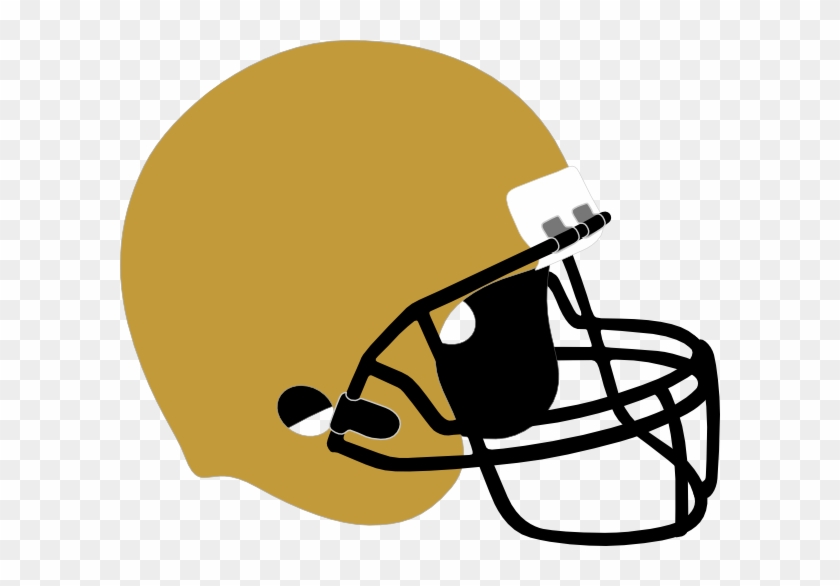 Football Helmet Gold Black Clip Art At Clker - Black And Gold Football Helmet #195666