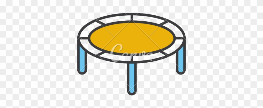 Trampoline Illustration Icon - Trampoline Drawing Transparent Background #195669