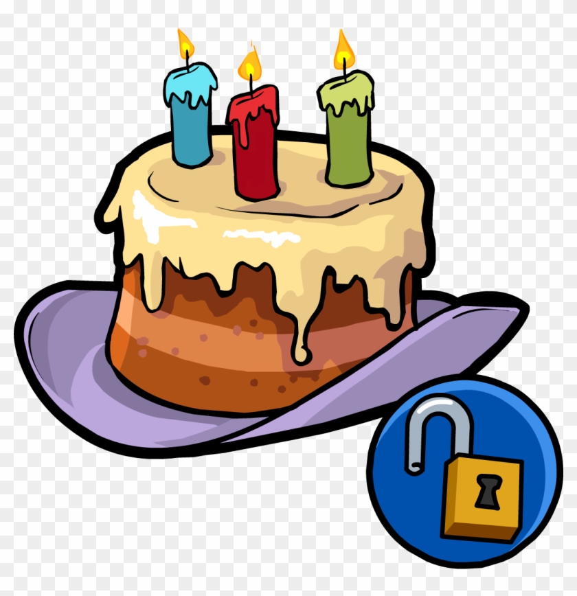 Happy Birthday Hat - Club Penguin Birthday Cake #195705