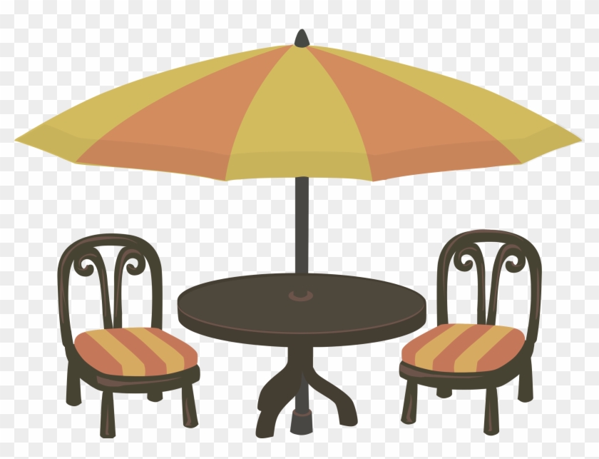 Cafe Table Clipart - Garden Chair Clipart #195767