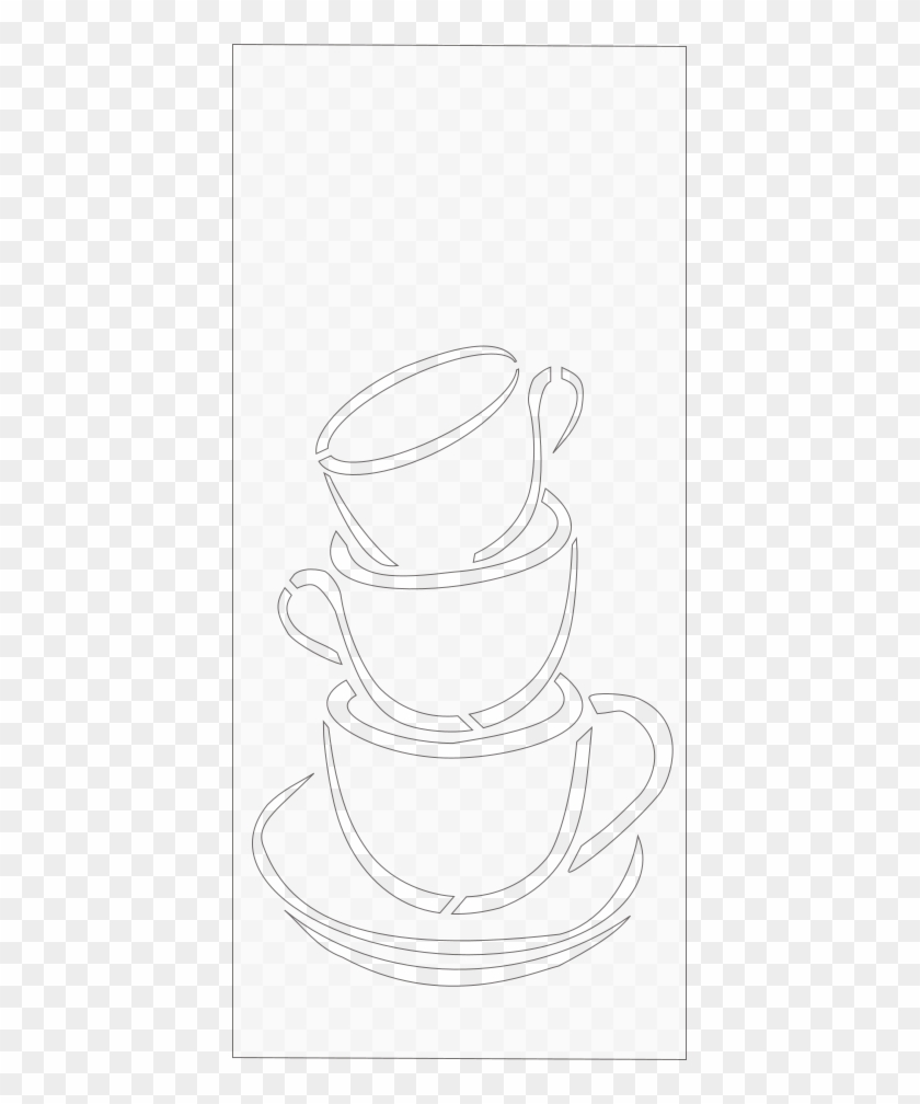 Coffee Art Scroll Saw Pattern - Line Art #195786