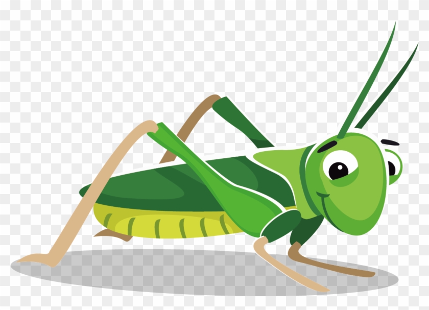 Grasshopper Cartoon Clip Art - Cute Grasshopper Animated Clipart #195909