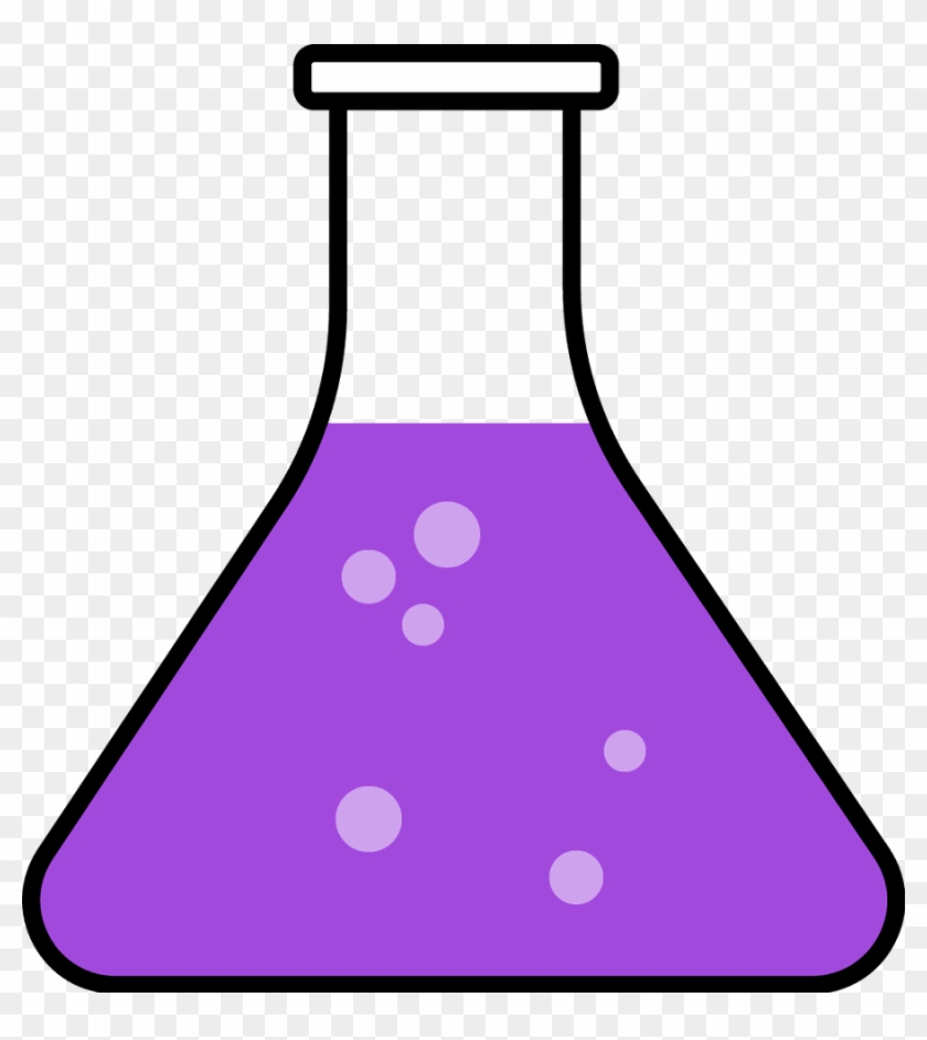 Purple Science Flask Clipart Biochemistry Biology Chemical - Beaker Clipart #195977