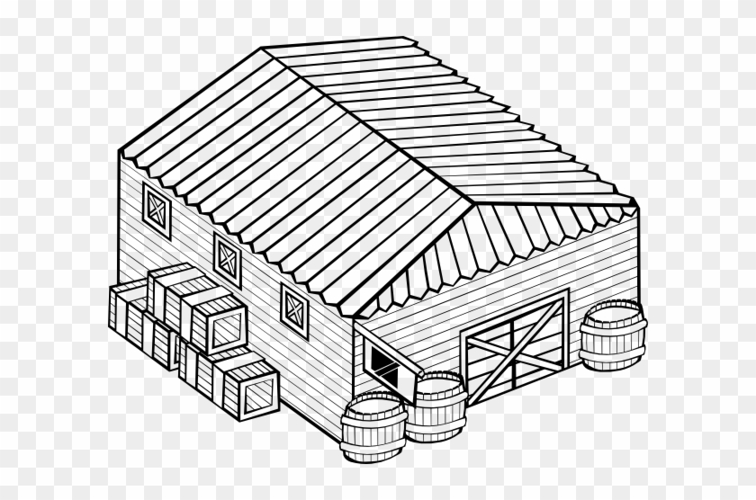 Warehouse Clip Art At Clker - Warehouse Black And White #195984