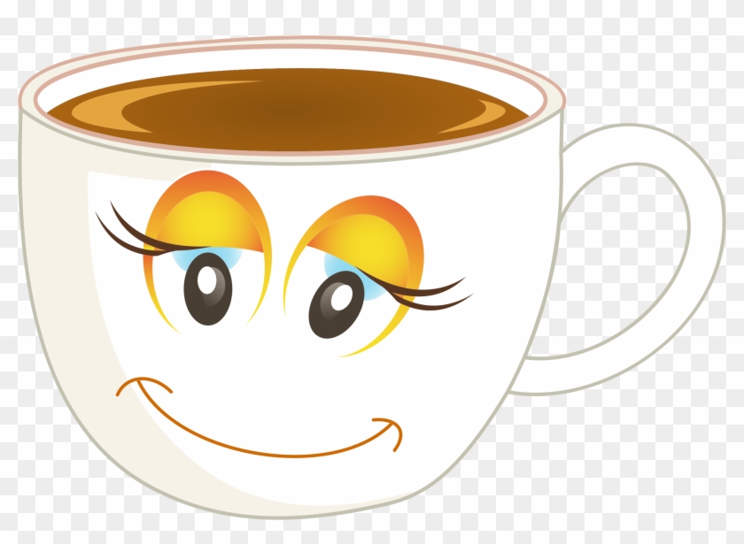 Tea Cup Hand Drawn Transpa Png Svg Vector - Happy Cup Of Coffee #196040