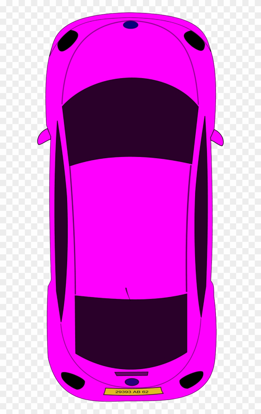 Vector Clip Art - Cartoon Car From Birds Eye View #196116
