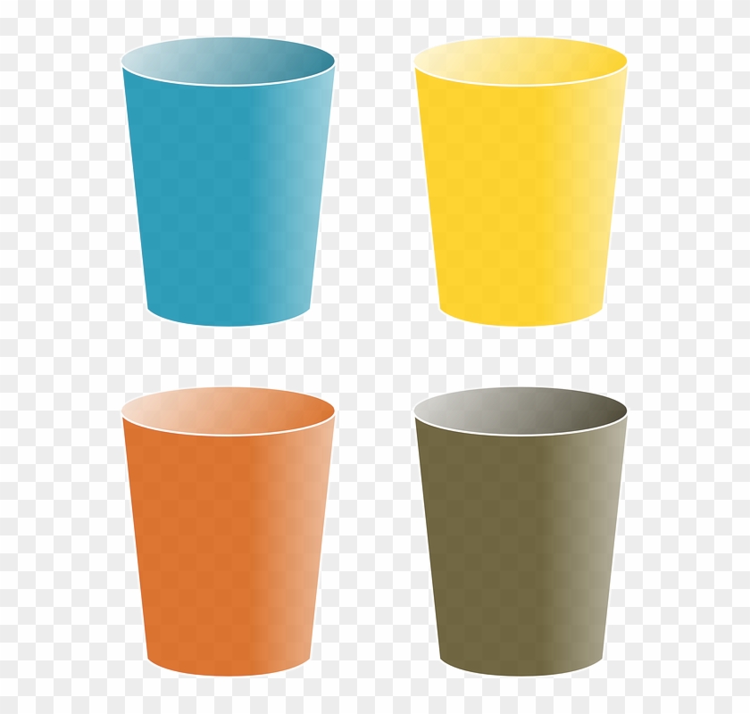 Tub Tumbler, Cup, Glass, Color, Mug, Beaker, Goblet, - Cups Clipart #196142