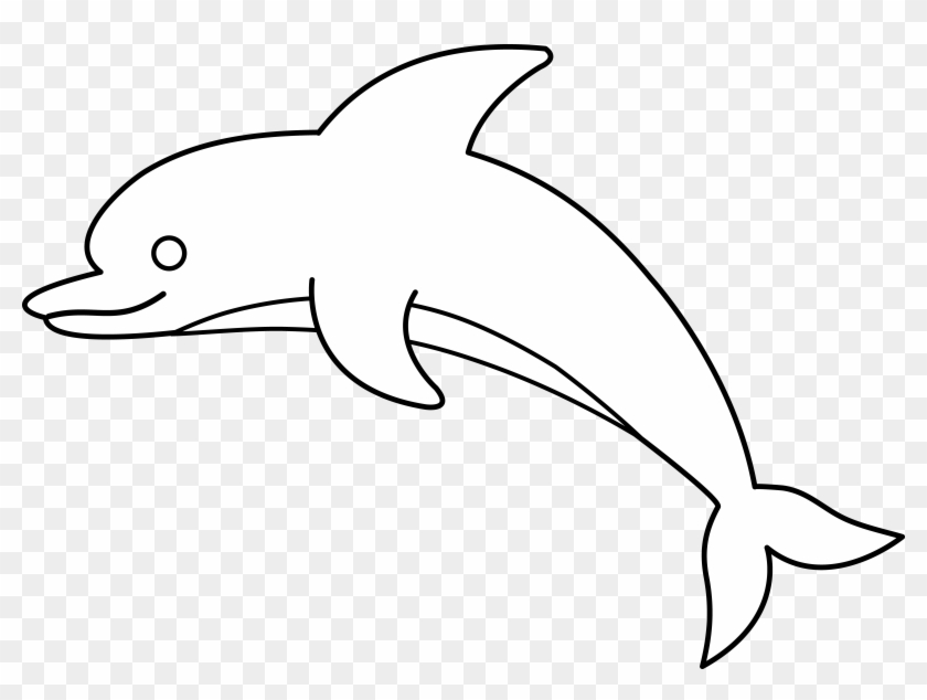 Jumping Dolphin Outline Dolphin Clipart 9czgrdgce - Dolphin Black And White Clipart #196162